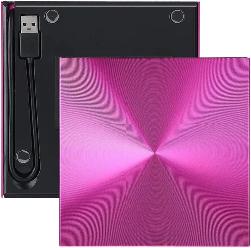 Vista 2 de Cuifati USB 3.0 Grabador externo de CD de DVD, reproductor de lector de aleación de aluminio, Plug and Play Slim Drive para PC Laptop Desktop