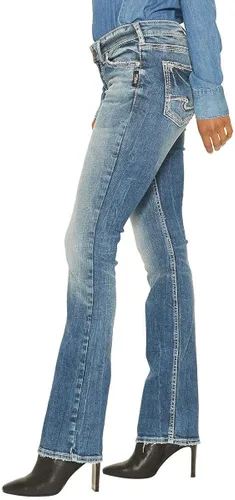 Vista 2 de Silver Jeans Co Suki - Jeans ajustados de tiro medio para mujer