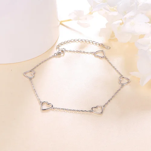 Vista 3 de Daochong - Tobillera de plata esterlina S925 ajustable, para mujer