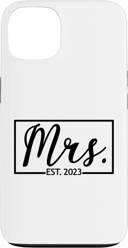 Vista 7 de iPhone 16 Mrs. Est. 2023 Casado luna de miel esposa señor a juego caso de boda