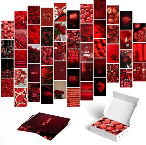 Vista 41 de Y2K BOO Kit de Collage de Pared Dark Academia - 50 Fotos Clásicas y Misteriosas de 4"x6" para Decoración de Dormitorio, Regalo para Chicas