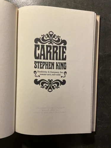 Vista 7 de Rare Carrie by Stephen King (1974) Original Hardcover Book Club Edition Tapa dura