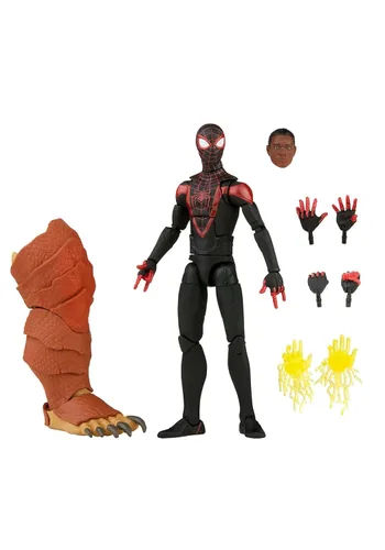 Vista 8 de Serie Marvel Legends - Figura de acción coleccionable de Spider-Man con traje negro y dorado de 6 pulgadas, 2 accesorios y 1 parte(s)