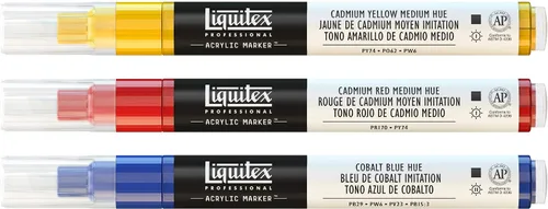 Vista 3 de Liquitex, set de 6 marcadores anchos para pintura profesional.