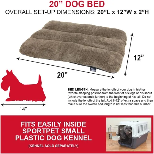 Vista 7 de SportPet Designs - Cama impermeable para mascotas, se adapta a la perrera de plástico SportPet para perros, 20 pulgadas