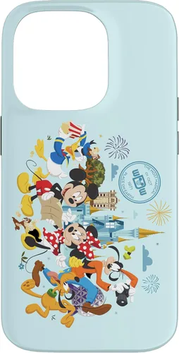Vista 17 de Walt Disney World 50th Anniversary Mickey and Friends - Carcasa para iPhone 17, color azul