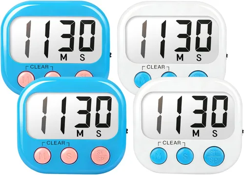 Vista 18 de Temporizadores de aula para profesores y niños, temporizador digital magnético grande, suministros para profesores, paquete de 2, azul y verde