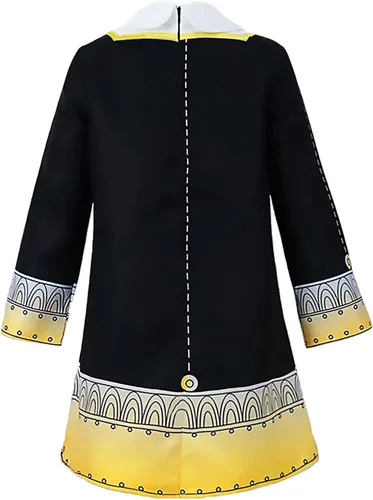 Vista 5 de TopTok Anya Forger - Disfraz de uniforme escolar conjunto completo de Halloween negro y amarillo talla S