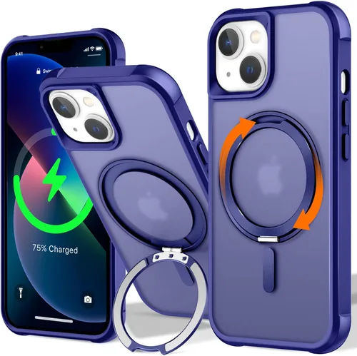 Vista 99 de UMIONE - Funda con diseño de anillo magnético giratorio de 360° para iPhone 11, soporte de bucle invisible integrado, compatible con Magsafe, funda