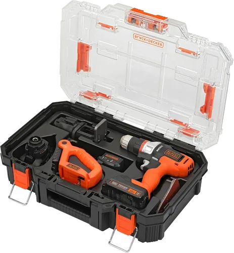 Vista 2 de BLACK+DECKER MATRIX 20V MAX* Kit combinado inalámbrico de 4 herramientas con almacenamiento (BDCDMT1204KITC1)