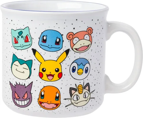 Vista 10 de Silver Buffalo - Taza de café de vidrio manchado con diseño de Pokémon con Pikachu, 17.5 onzas See through yellow, Electric pokemon, Collectible