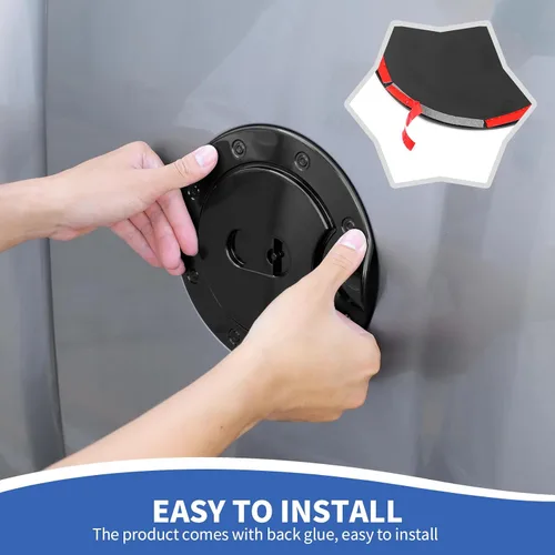Vista 7 de RAZPOY Negro Tapa de Repuesto para Tanque de Gasolina Compatible con Chevy Silverado y GMC-SIERRA 2007-2013