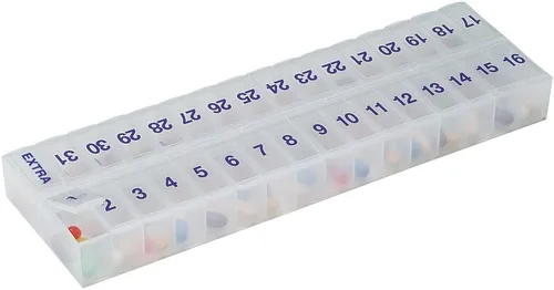 Vista 3 de Ezy Dose Caja para píldoras con 7 compartimientos (uno por cada día), 67772, Mensual, S, 1
