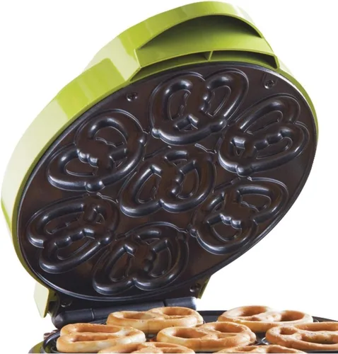 Vista 2 de Brentwood Mini máquina para hacer pretzel antiadherente, verde (paquete de 3)