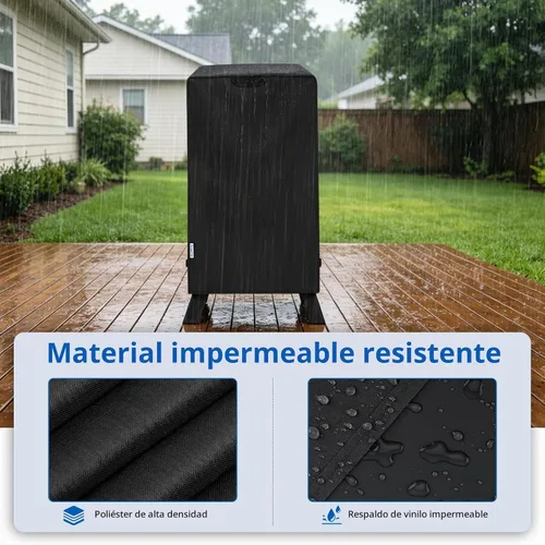 Vista 3 de SunPatio Funda para ahumador eléctrico de 30 pulgadas, cubierta vertical cuadrada impermeable resistente para ahumador, cubierta digital
