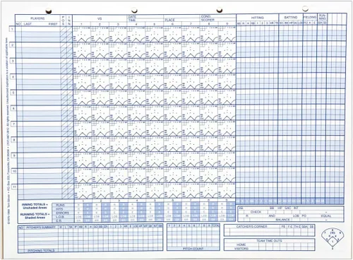 Vista 2 de Glover's Scorebooks Béisbol/Softbol 50 hojas de puntuación (sin estadísticas)
