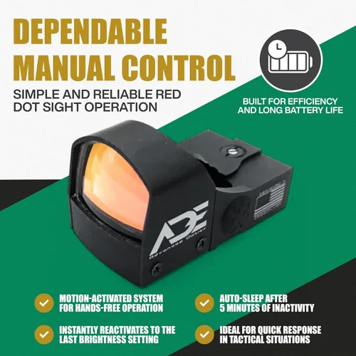 Vista 6 de Ade Advanced Optics Crusader RD3-009 - Mira refleja de punto rojo + placa de montaje óptica para Taurus PT111 G2, Millennium G2, G2C, G3 con mira
