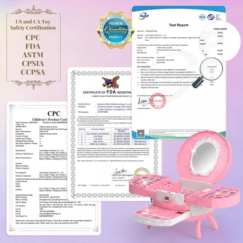 Vista 4 de PERRYHOME Kit de maquillaje para niños para niña, juego de cosméticos reales lavables de 59 piezas, juego de maquillaje para niños no tóxicos, kit