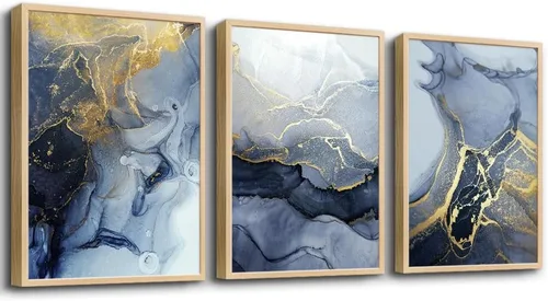 Vista 16 de Arte en lienzo enmarcado en negro para decoración de sala de estar y dormitorio - Pintura de pared de playa en blanco y negro - Imágenes de olas