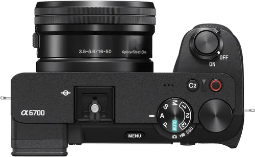 Vista 4 de Sony Alpha 6700 – APS-C - Cámara con lente intercambiable con sensor de 26 MP, video 4K, reconocimiento de sujetos basado en IA, grabación en Log