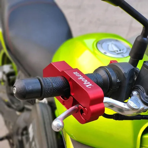 Vista 6 de Xboken - Cerradura de motocicleta antirrobo, resistente, cerraduras de seguridad ajustables para manillar del acelerador y freno, cerraduras