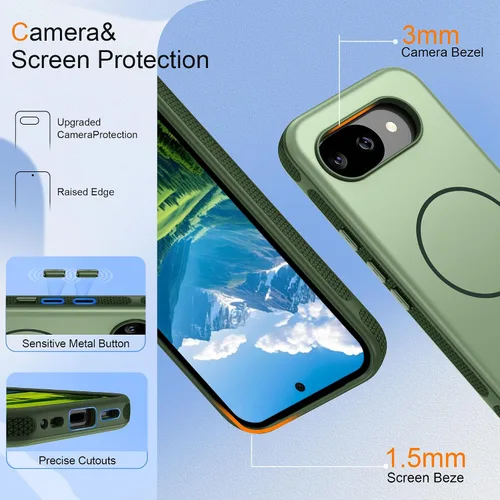 Vista 271 de Jshru Funda para Samsung Galaxy S26 Plus/Galaxy S25 Plus: para Galaxy S24 Plus [compatible con Magsafe] [2 protectores de pantalla HD] cubierta