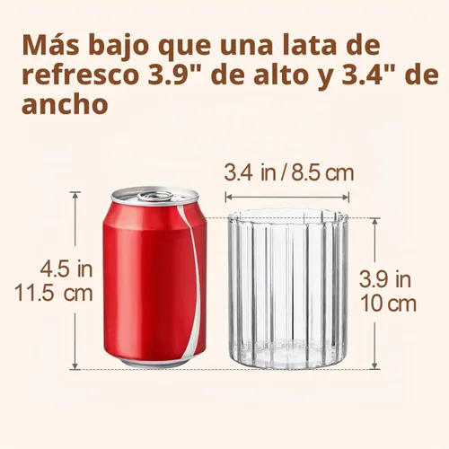 Vista 3 de ComSaf 6 piezas de jarrones cilíndricos de vidrio mini de 3.9 pulgadas de altura, pequeño jarrón para flores, jarrones cortos acanalados