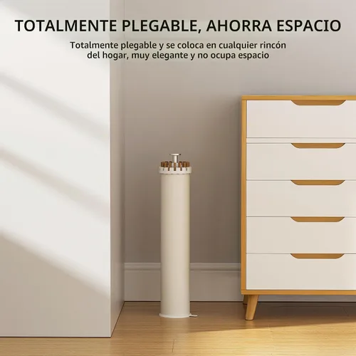 Vista 5 de SUNOUTLY Estante de Secado de Ropa con Trípode, Estante para Ropa Portátil y Plegable que Ahorra Espacio para Secar Ropa - Estante Secador de Ropa