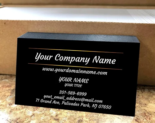 Vista 5 de IMPACTONLINEPRINTING, tarjetas de visita (250 unidades a 2500 piezas) - Papel grueso liso de 16 puntos (12.28 oz/m²), negro clásico