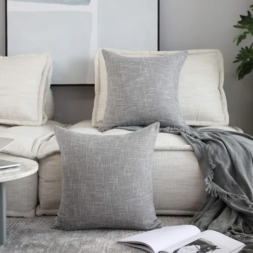 Vista 13 de Funda de cojín Kevin Textile Star de lino suave y sólida