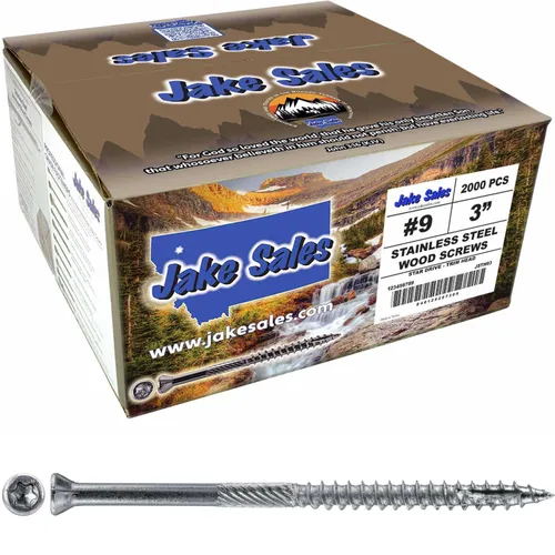 Vista 37 de Jake Sales Tornillo de madera multiusos con revestimiento de bronce de 1-5/8 pulgadas, cabeza torx/Star Drive Trim Head