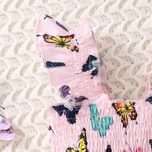 Vista 4 de RETSUGO Vestidos para niñas pequeñas, vestido casual de fiesta de cumpleaños, vestido de verano para niños pequeños, vestido de verano de 1 a 8 años