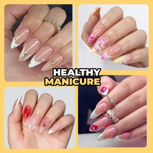 Vista 2 de UNA GELLA Puntas de uñas medianas de aguja 240 unidades, uñas de gel suave