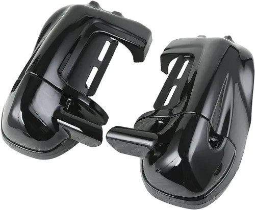 Vista 22 de Carenados para motocicletas para Harley, SLMOTO Carenado inferior ventilado negro vívido para piernas con altavoces de 6.5" y rejillas para Harley