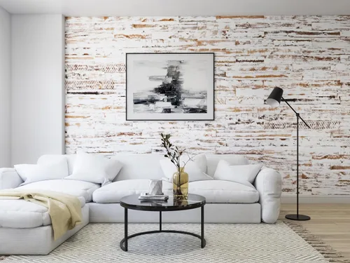 Vista 3 de WoodyWalls - Tablones de madera recuperada, paneles de pared, cada uno único, juego de tablones de madera de granero para decoración rústica