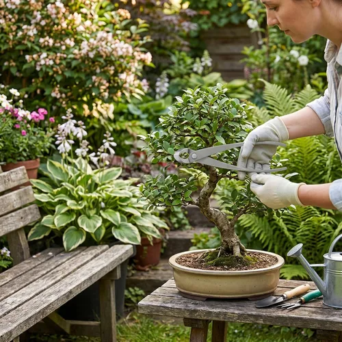Vista 5 de MAVIS LAVEN Cortador de ramas 8 pulgadas Cortador cóncavo Herramientas Bonsai Herramientas de acero al carbono Jardinería Tijeras Herramientas