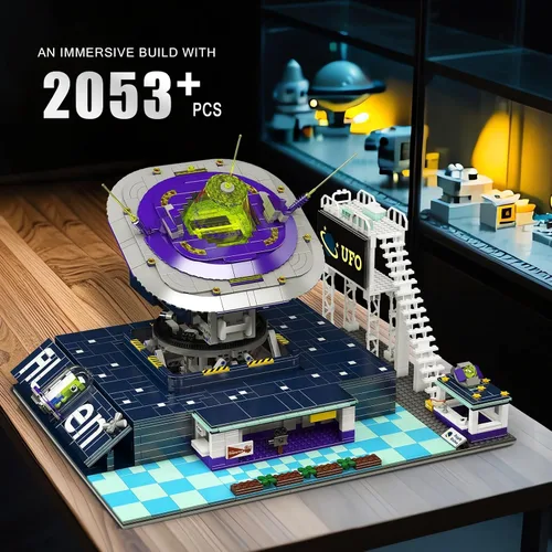 Vista 3 de Mould King 11024 Technik Star Flying Building Blocks Toy, 496 piezas de motor eléctrico motor impulsor de sujeción de bloques de construcción Kit