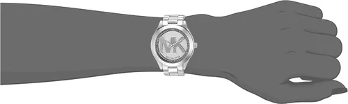 Vista 2 de Michael Kors Women 's Mini Slim Runway logotipo Silver-tone Watch mk3548