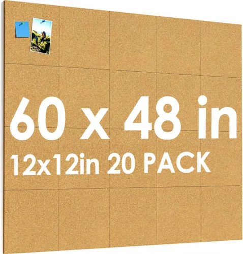 Vista 6 de Corksidol Azulejos de corcho de 12 x 12 pulgadas - 1/2 pulgada de grosor