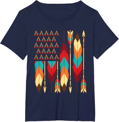 Vista 19 de Native American Bandera - Camiseta de veteranos indígenas del Mes del Orgullo, Negro, S
