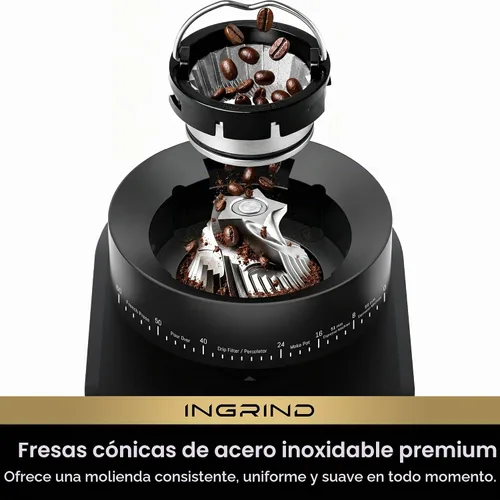 Vista 5 de CHULUX Molinillo de café eléctrico InGrind con 60 ajustes de molienda