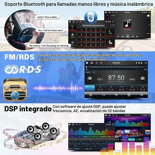 Vista 5 de Radio de coche 4G + 64G para Honda Accord 8th 2008-2013 con CarPlay Android Auto, 8-Core Android 15 10.1 pulgadas 1280 * 720P IPS pantalla táctil