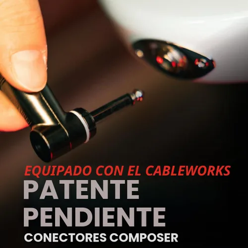 Vista 5 de Cableworks by Gator Cases Composer Series 3 pies en ángulo recto 1/4" a TA4F Cable de instrumento para transmisor inalámbrico Bodypack