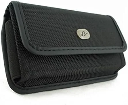 Vista 4 de Funda de lona resistente negra para teléfono móvil, funda protectora para cinturón compatible con Verizon Motorola Moto Z Play Droid – Verizon