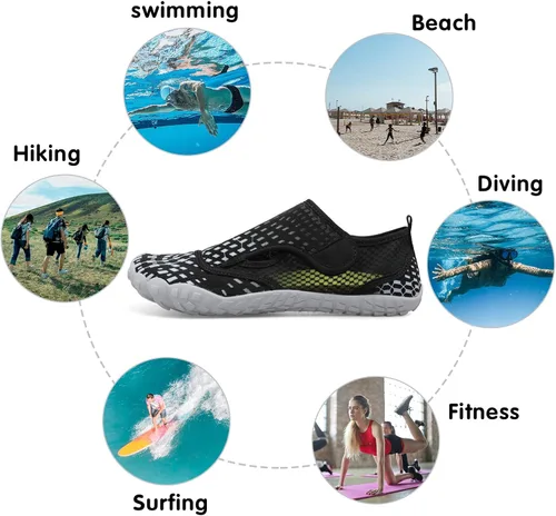 Vista 6 de Zapatos de agua para natación, para mujereshombres, de secado rápido, para playa, senderismo, buceo, navegación, río, deportes acuáticos al aire