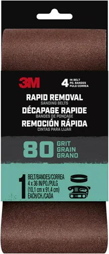 Vista 7 de 3M Eliminación rápida de 3 pulgadas x 24 pulgadas. Cinturón de lijado eléctrico, grano 36, 1/paquete