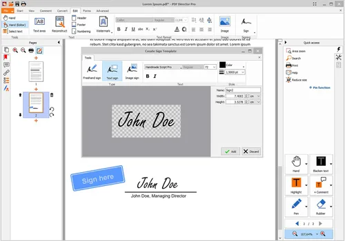 Vista 4 de easyPDF - merges PDF files - splits PDF documents - adds and deletes pages - PDF editing software compatible with Windows 11, 10, 8 , 7