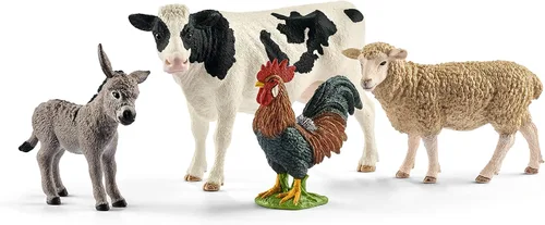 Vista 6 de Schleich Farm World - Figura de vaca Braunvieh - Juguete de animal de granja altamente detallado y duradero, juego divertido y educativo para niños