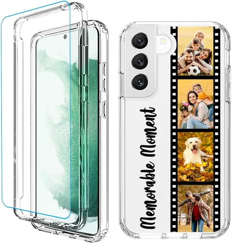 Vista 10 de Funda para teléfono con foto personalizada para Samsung Galaxy S22 5G, cubierta personalizada con imagen, texto, logotipo