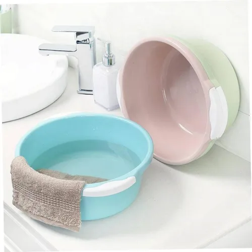 Vista 4 de Zerodeko Cubo de la tina 2 unids Cuenca de plástico Chic Moda Elegante Hogar Simple Lavabo de plástico Lavabo de plástico Lavabo de pie Lavabo